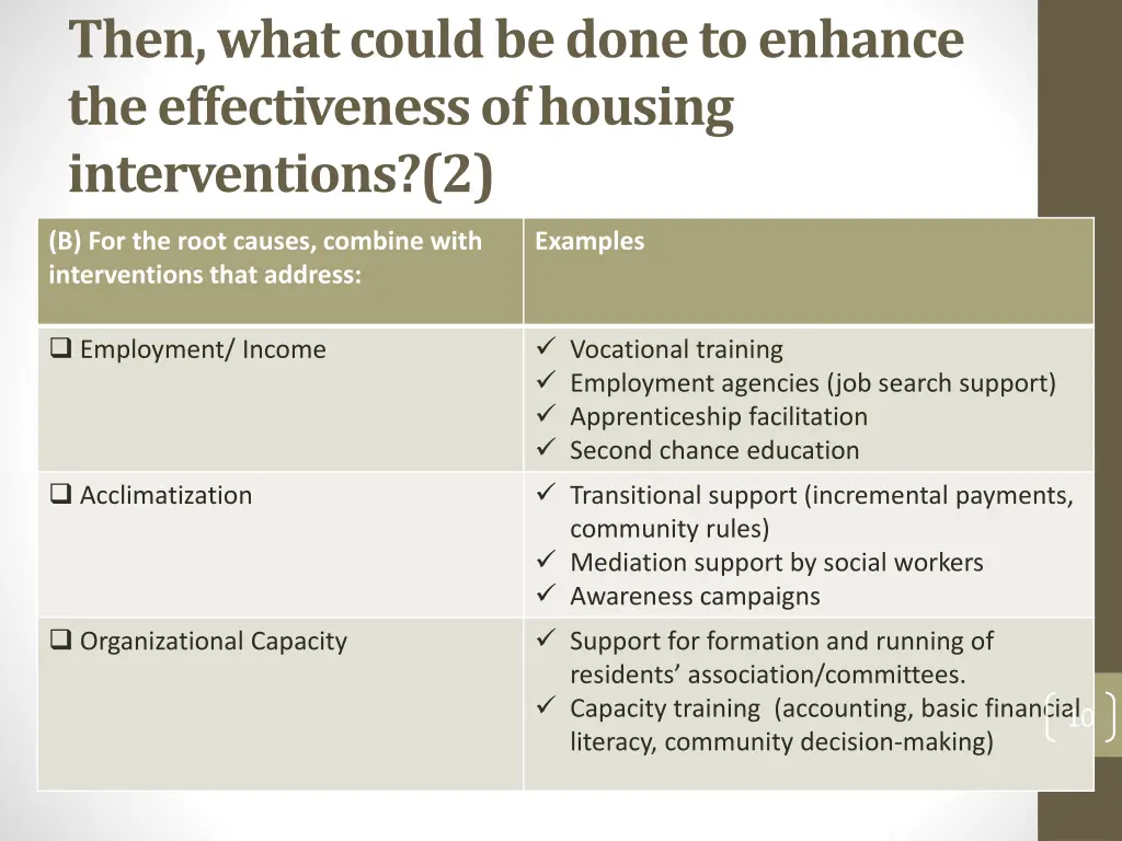 then what could be done to enhance 1
