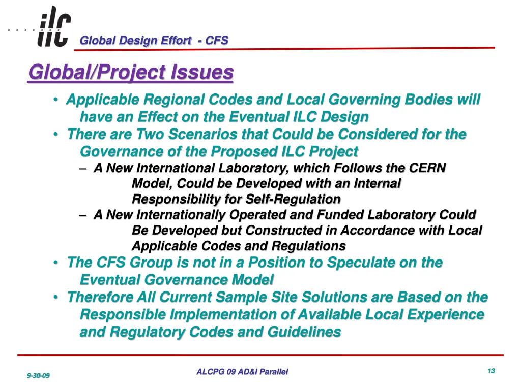global design effort cfs 12