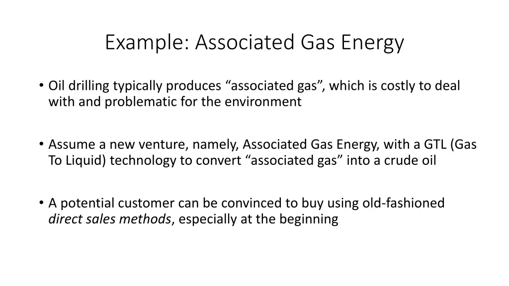 example associated gas energy