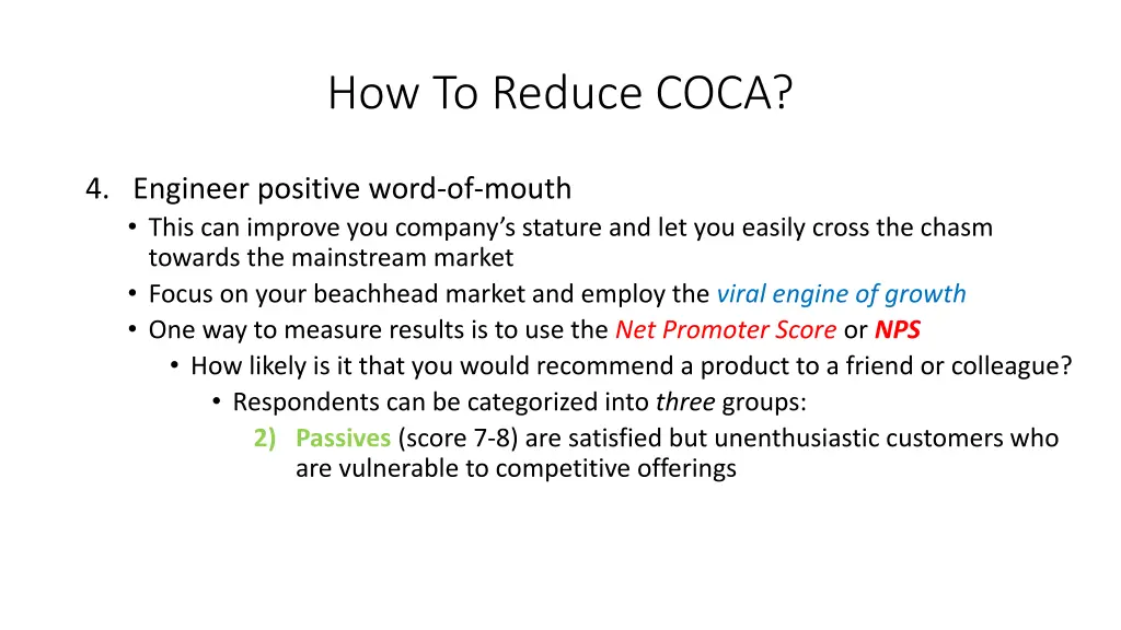 how to reduce coca 3