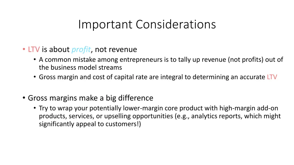 important considerations 1
