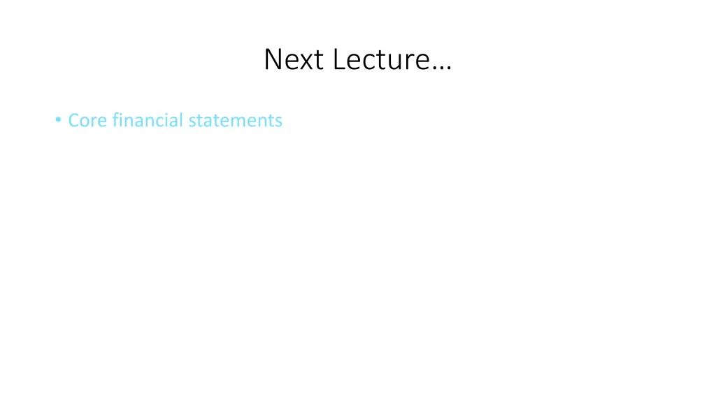 next lecture