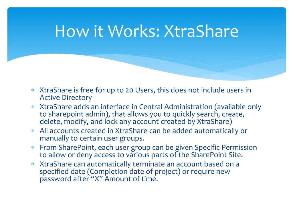 how it works xtrashare