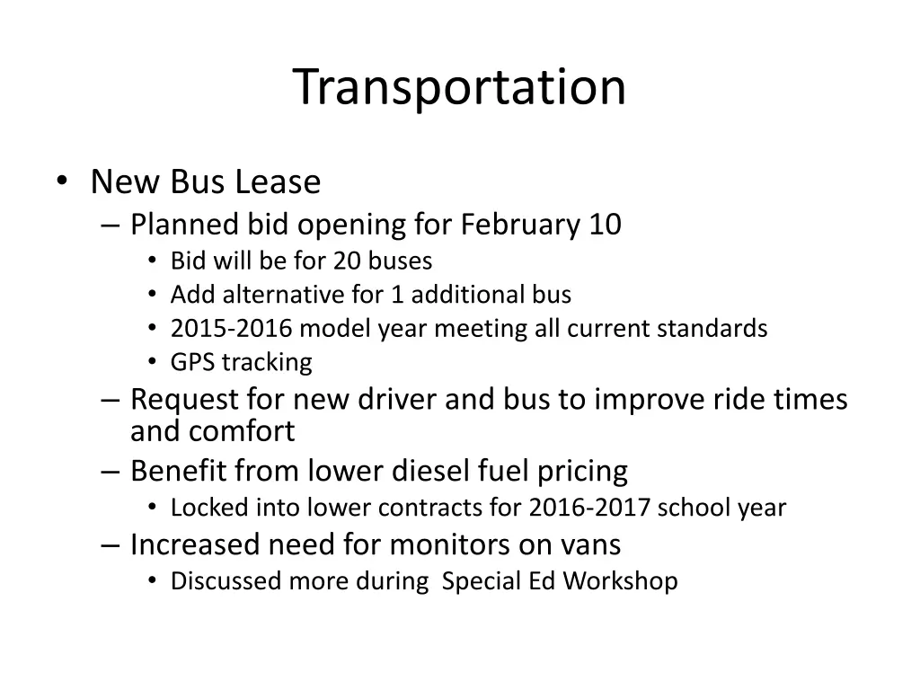 transportation