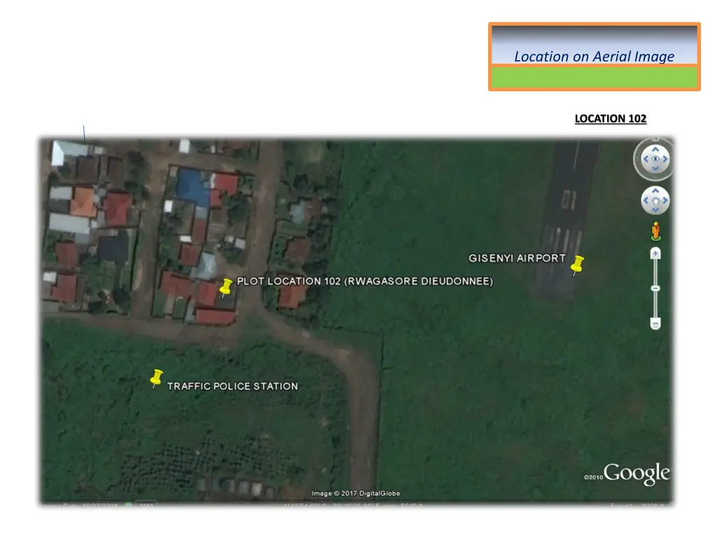 location on aerial image