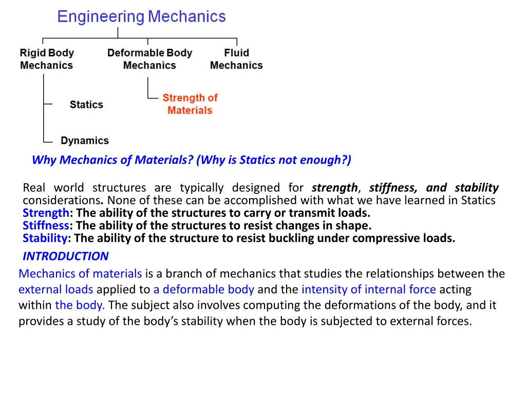 why mechanics of materials why is statics