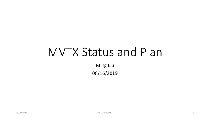 mvtx status and plan