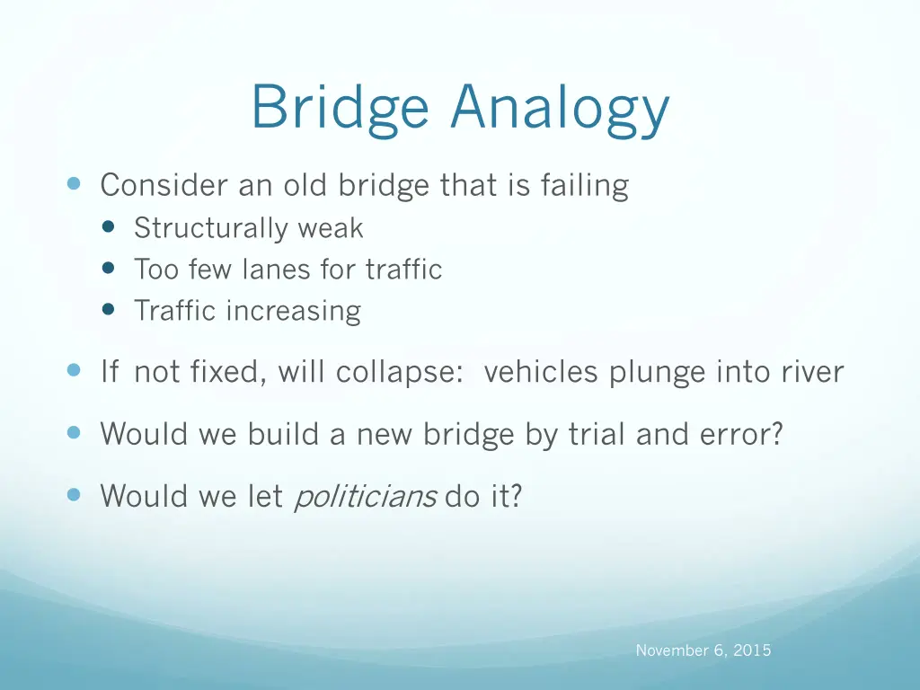 bridge analogy