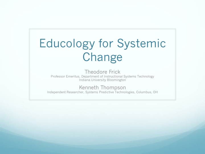 educology for systemic change