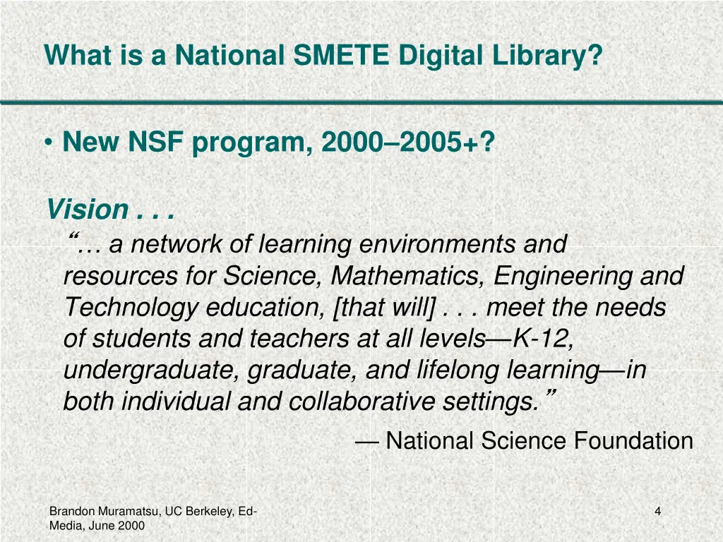 what is a national smete digital library