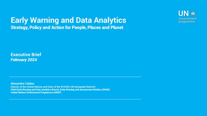 early warning and data analytics strategy policy