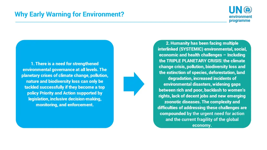 why early warning for environment