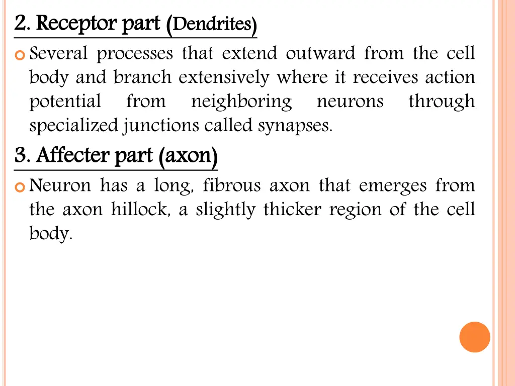 2 2 receptor several processes that extend