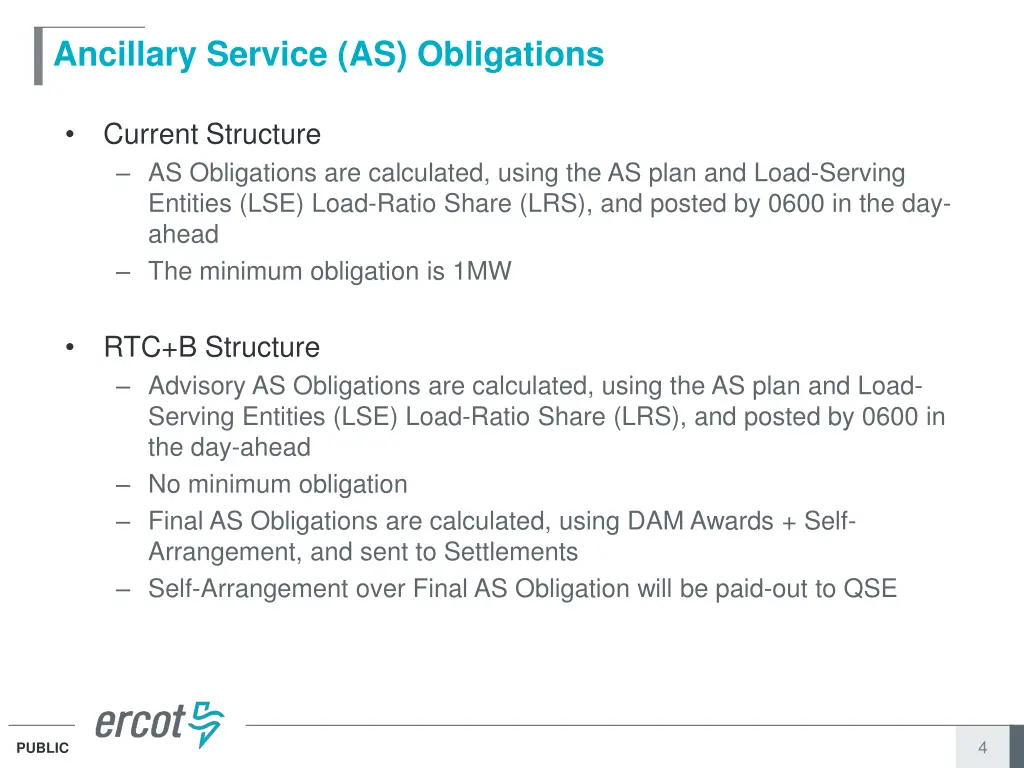 ancillary service as obligations