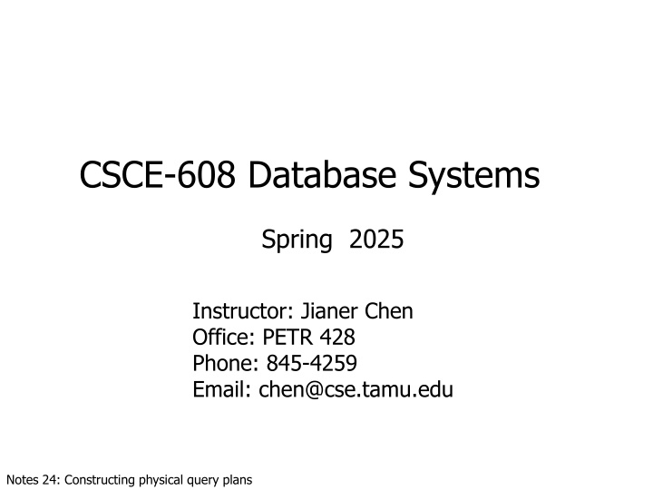 csce 608 database systems