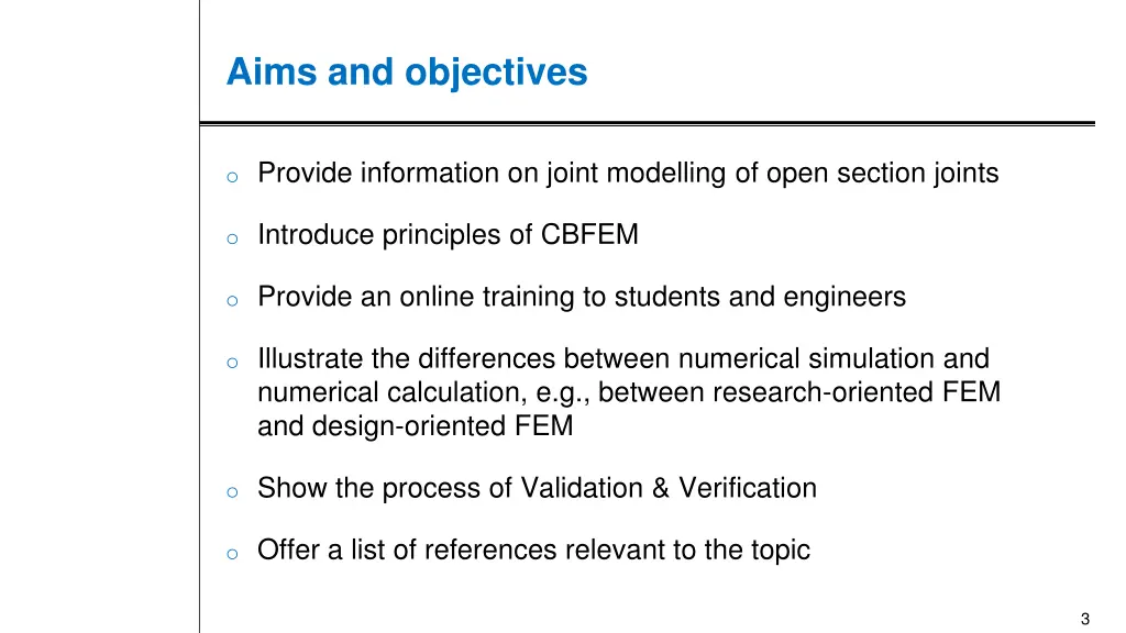 aims and objectives