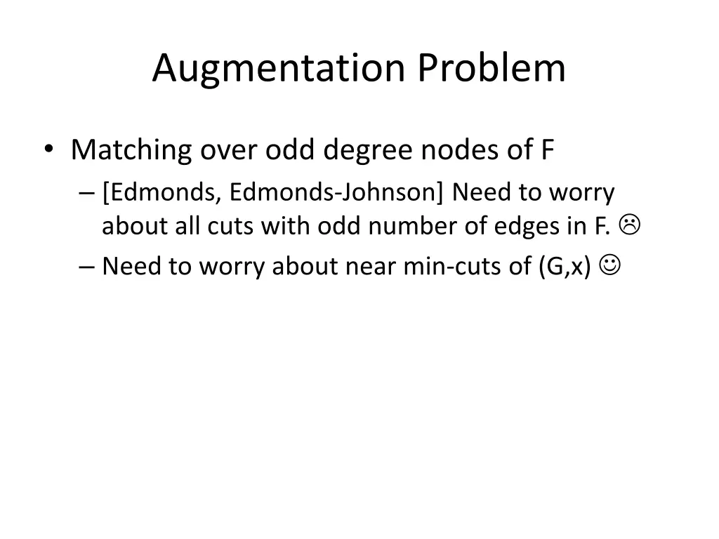 augmentation problem