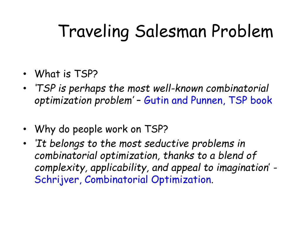traveling salesman problem