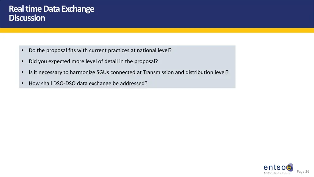 real time data exchange discussion