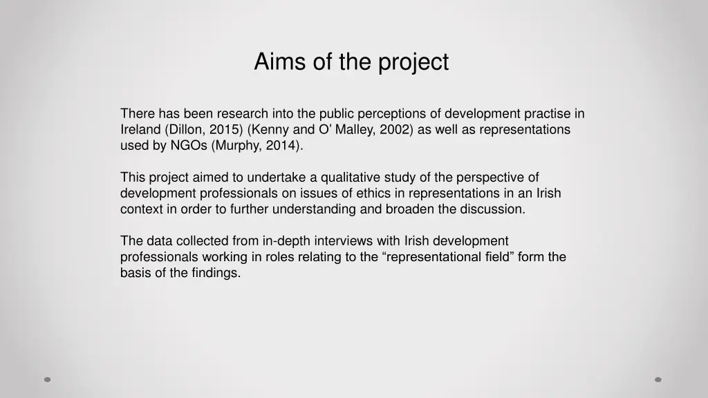 aims of the project