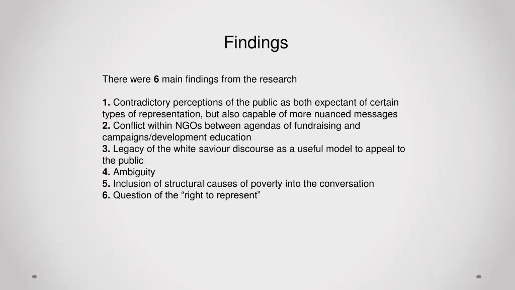 findings