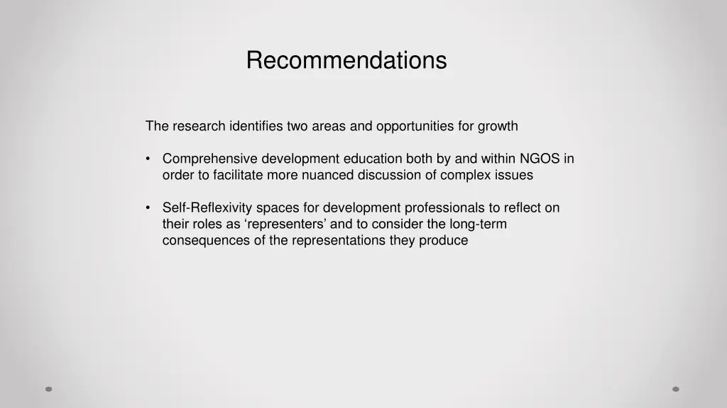 recommendations