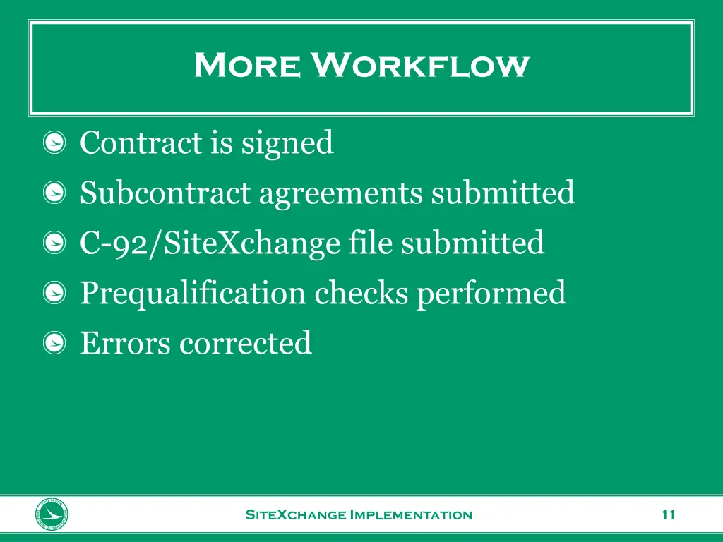 more workflow
