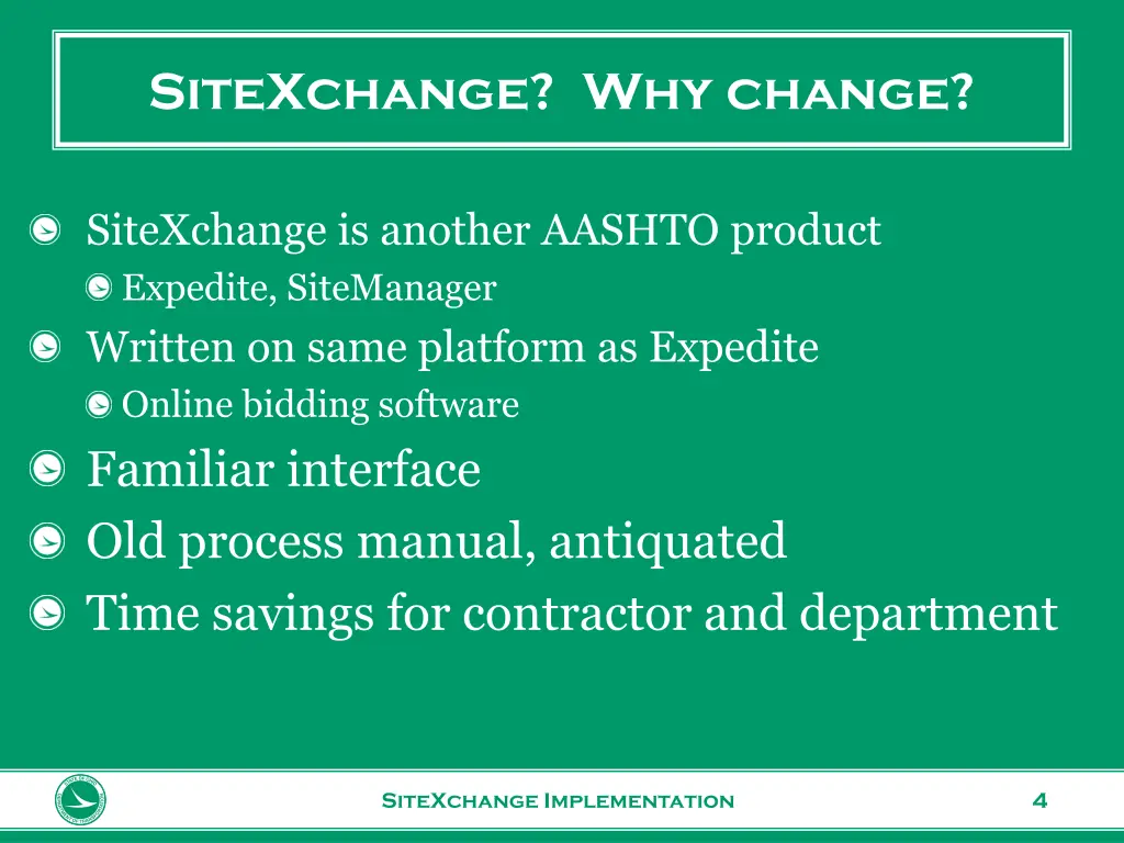 sitexchange why change