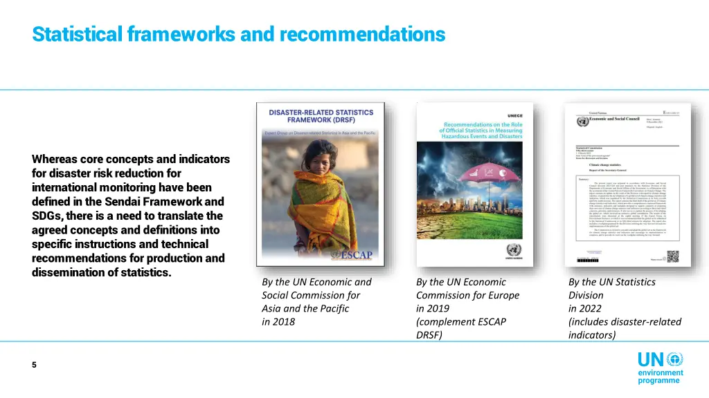 statistical frameworks and recommendations