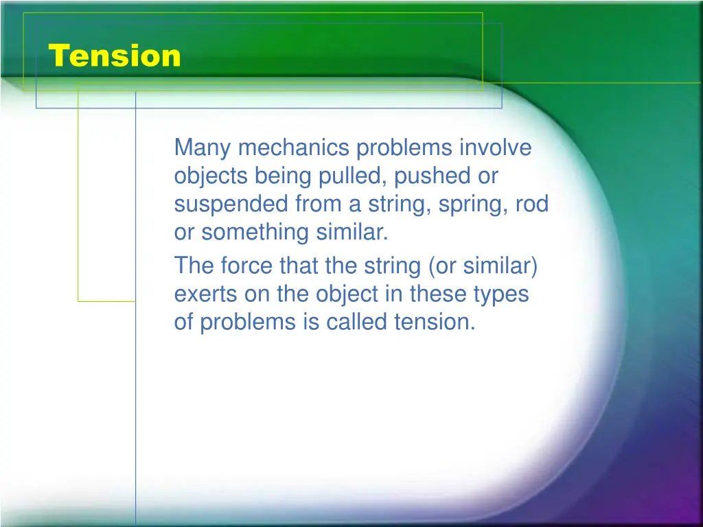 tension