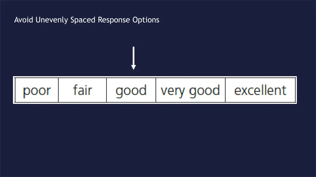 avoid unevenly spaced response options 2