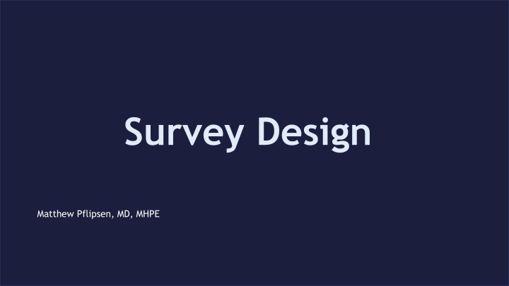 survey design