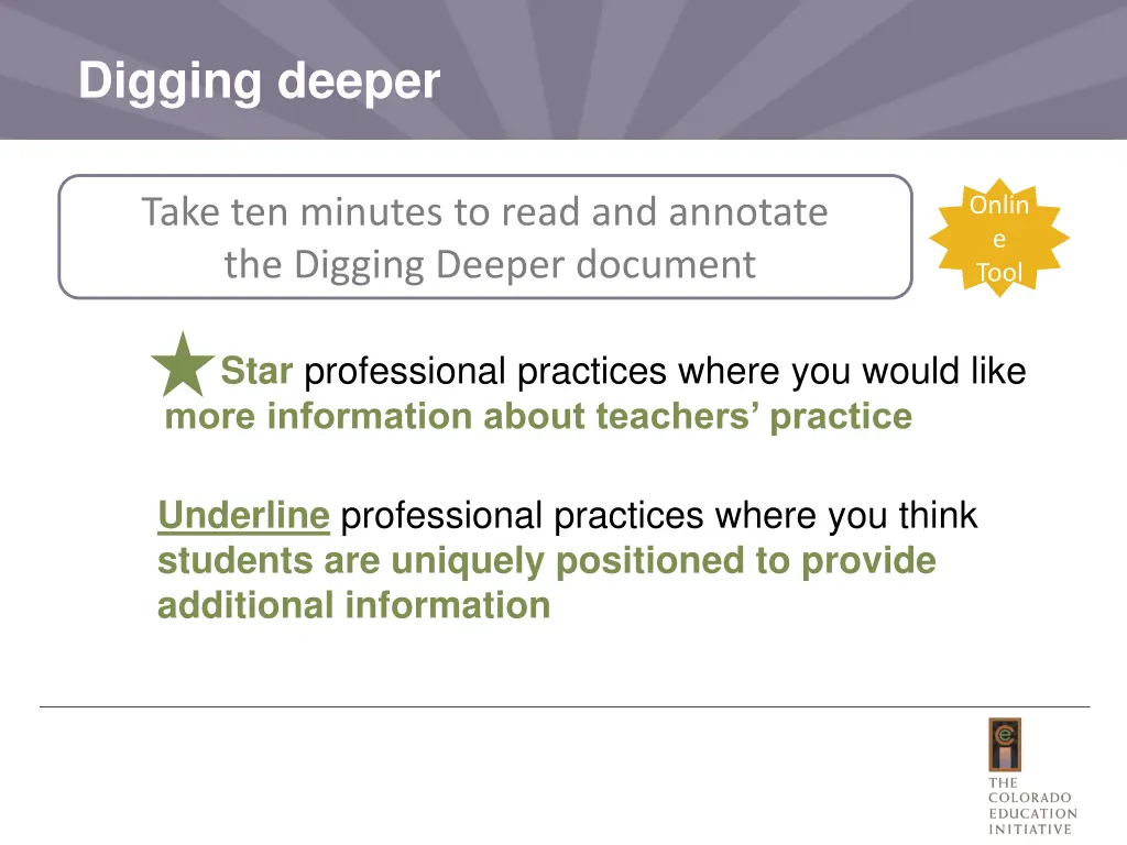 digging deeper