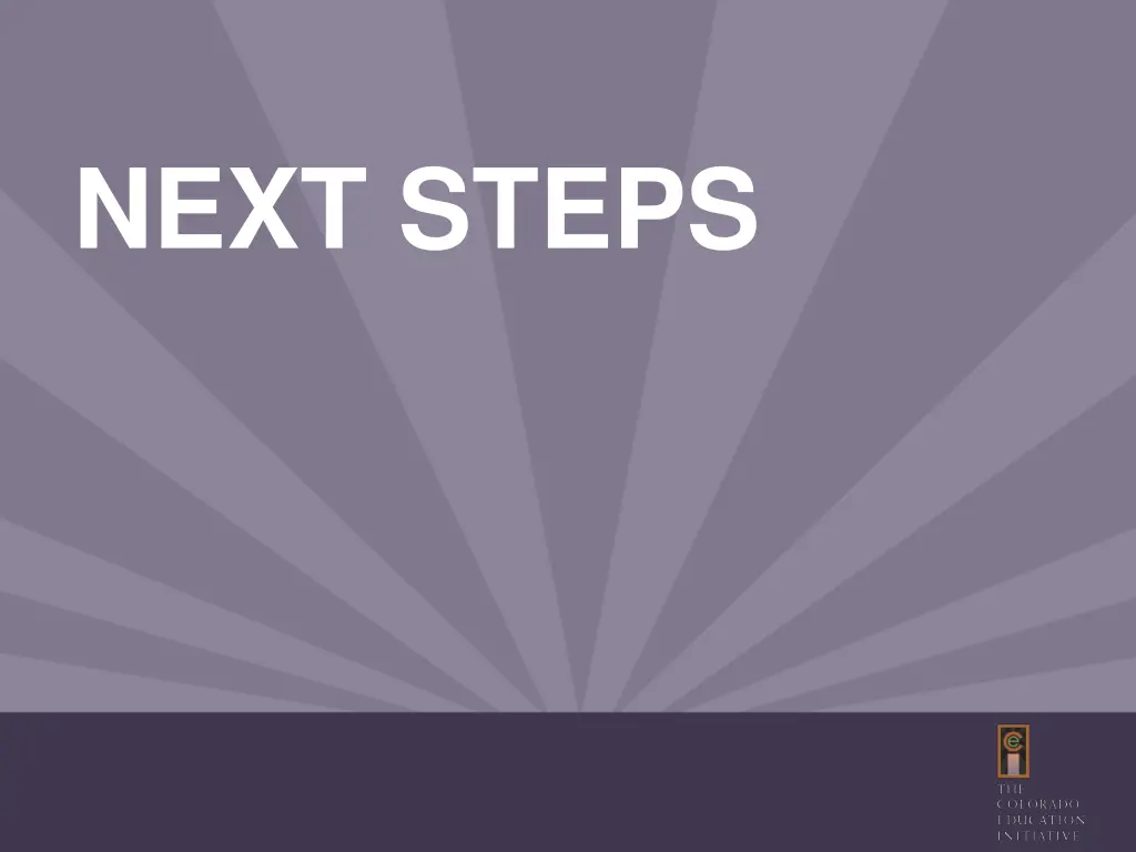 next steps