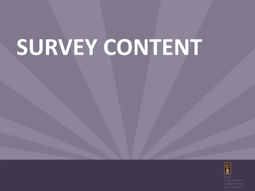 survey content