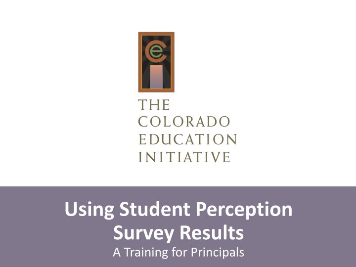 using student perception survey results