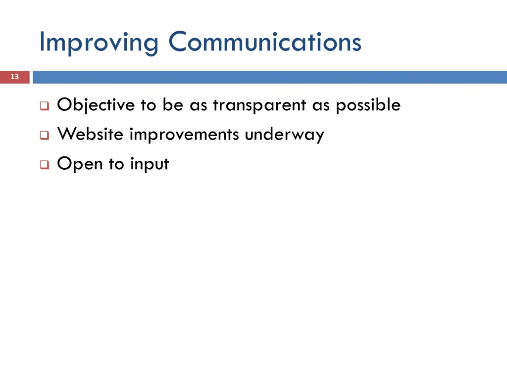 improving communications