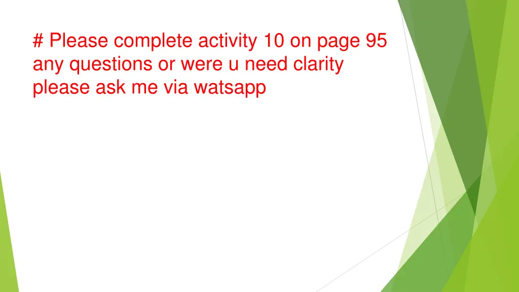 please complete activity 10 on page