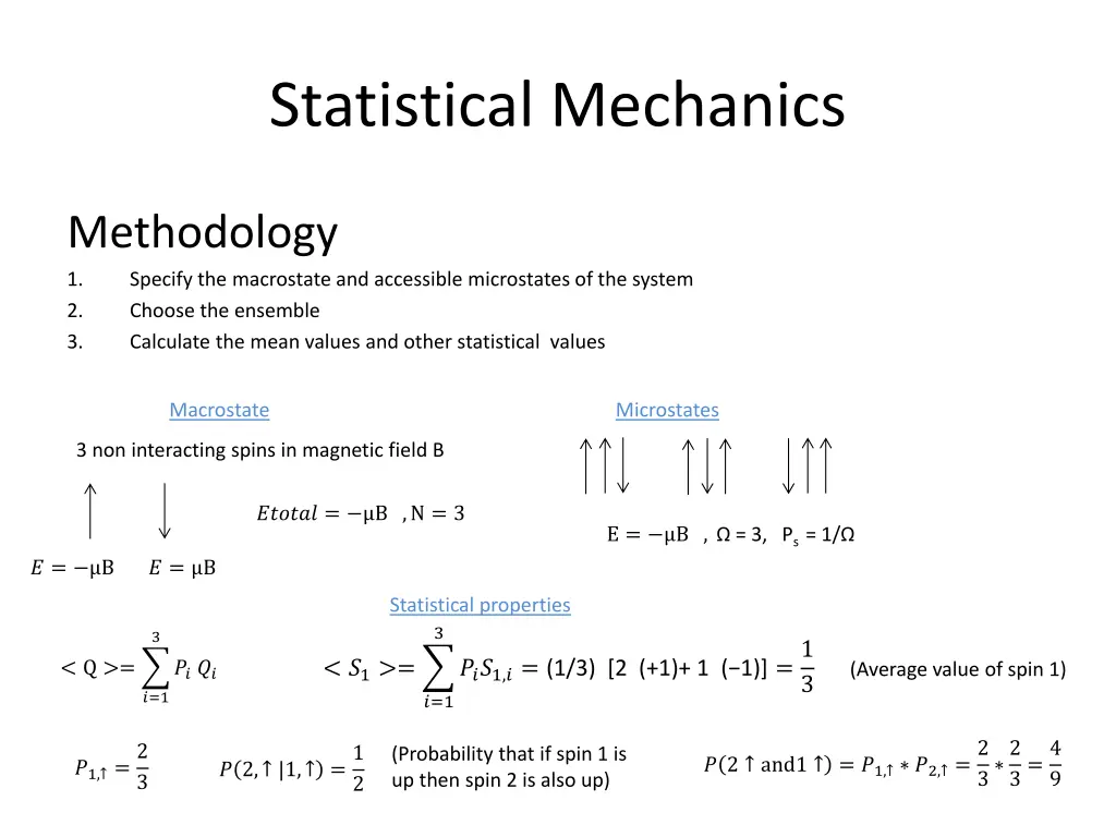 statistical mechanics