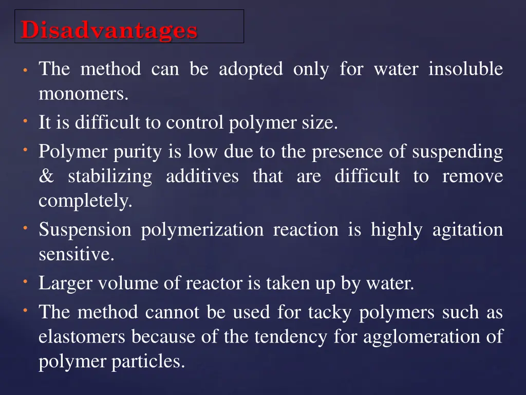 disadvantages 2