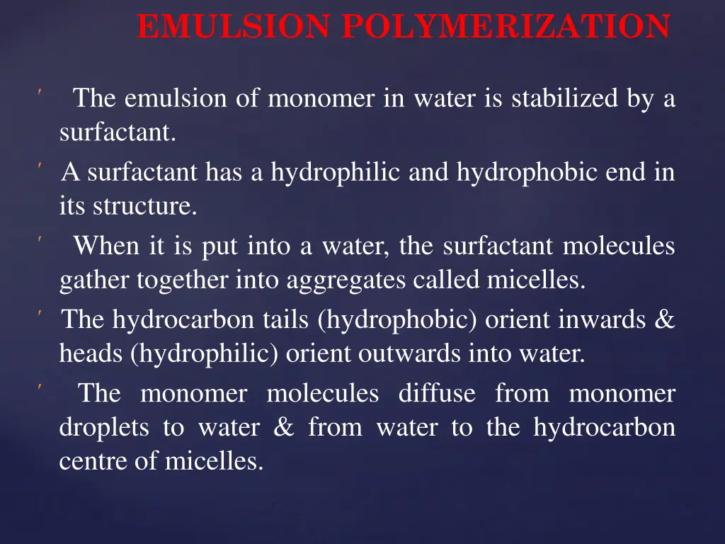 emulsion polymerization