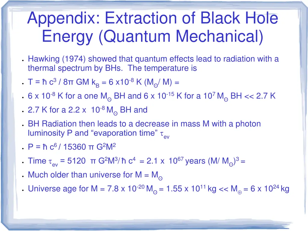 appendix extraction of black hole energy quantum