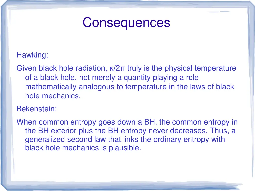 consequences