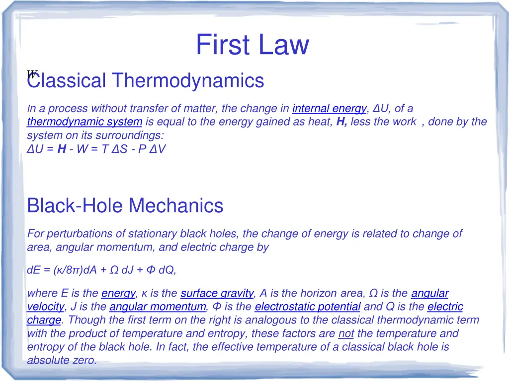 first law