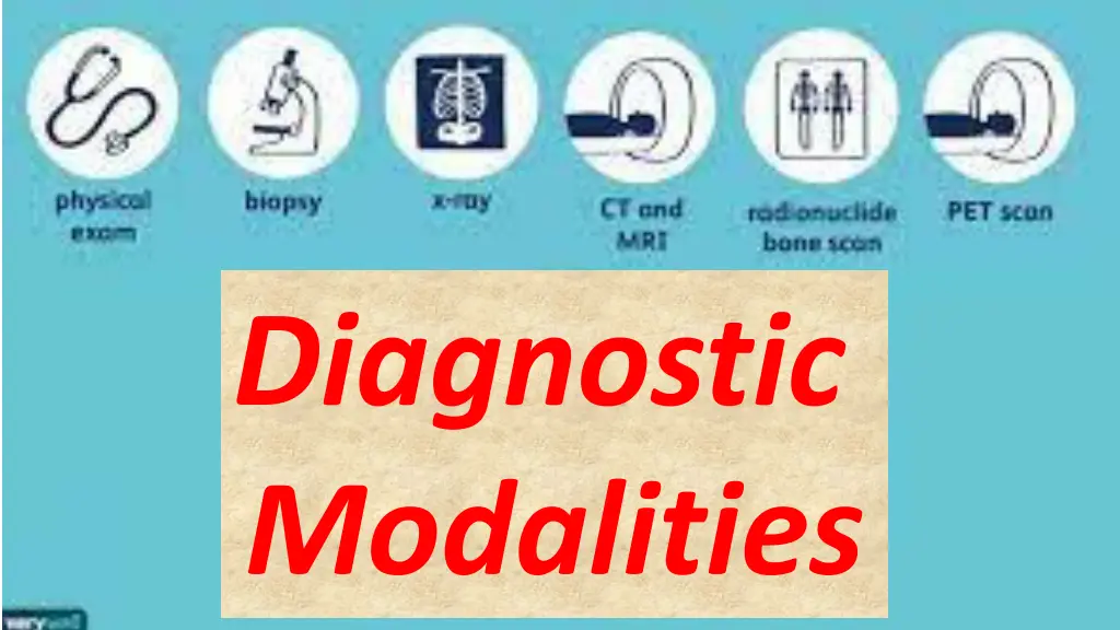 diagnostic modalities