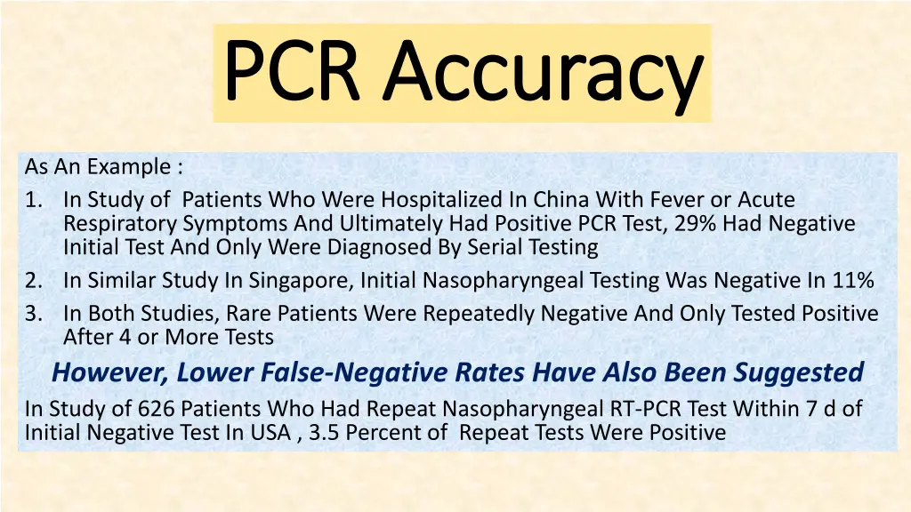 pcr accuracy pcr accuracy 1