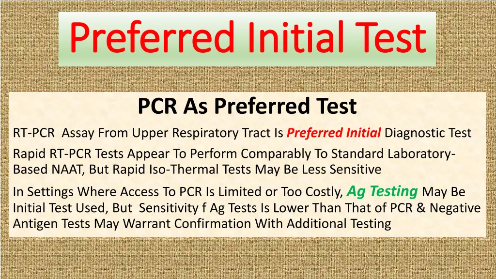 preferred initial test preferred initial test