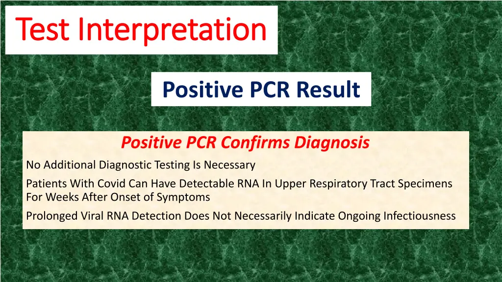 test interpretation test interpretation