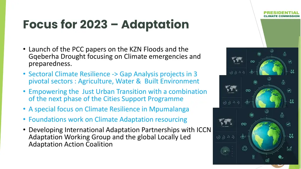focus for 2023 adaptation