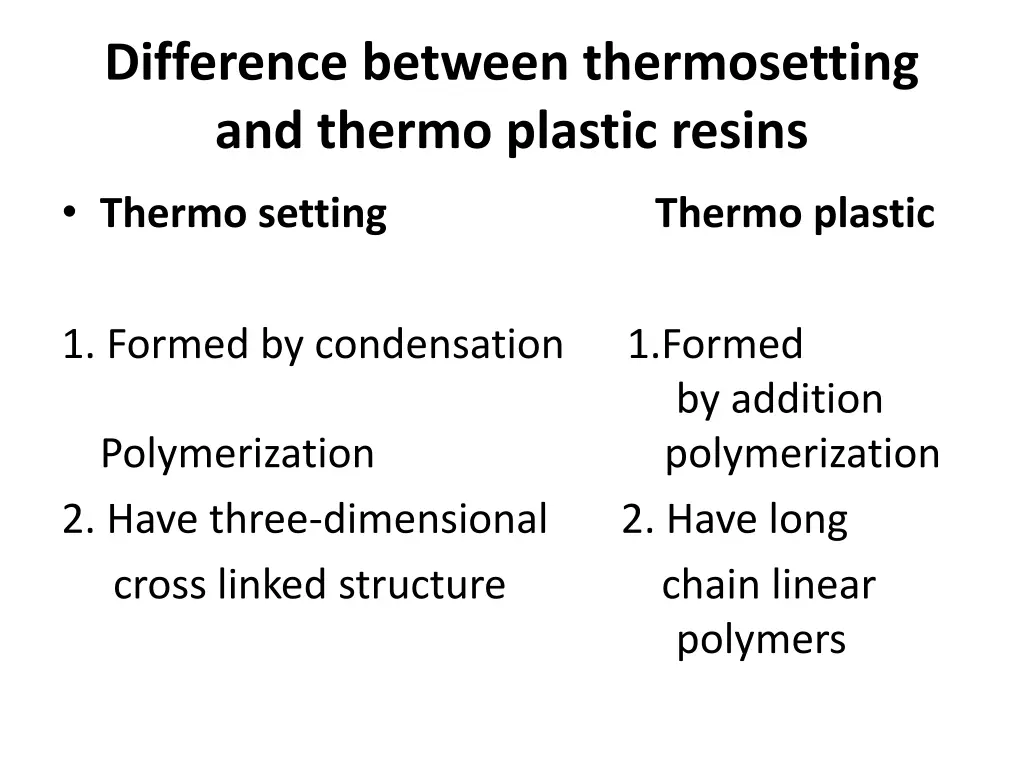 difference between thermosetting and thermo